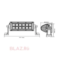 Bara LED 36W / 19cm / 2700 lumeni Spot