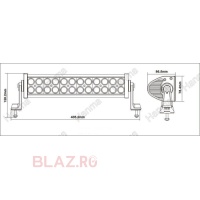 Bara LED 72W / 35cm / 5300 lumeni Combo