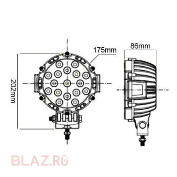 Proiector LED Rotund 51W