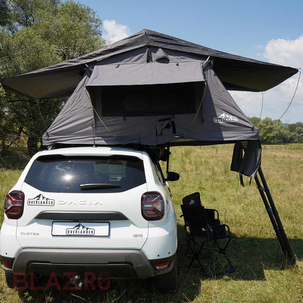 Cort plafon auto Overlander Adventure 3.0 140 cm cu sky roof roof top tent 22 - Închiriere corturi