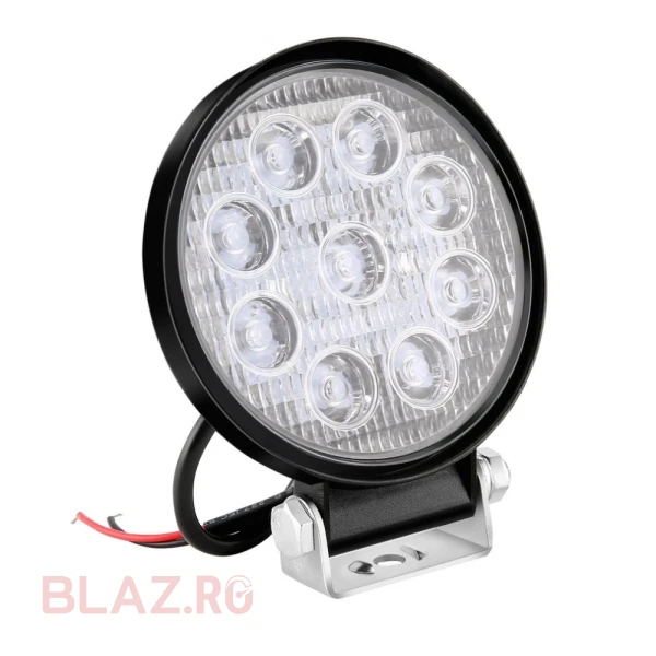 Lampa de lucru 9 LED-uri 27W Flood Slim Rotund 12V